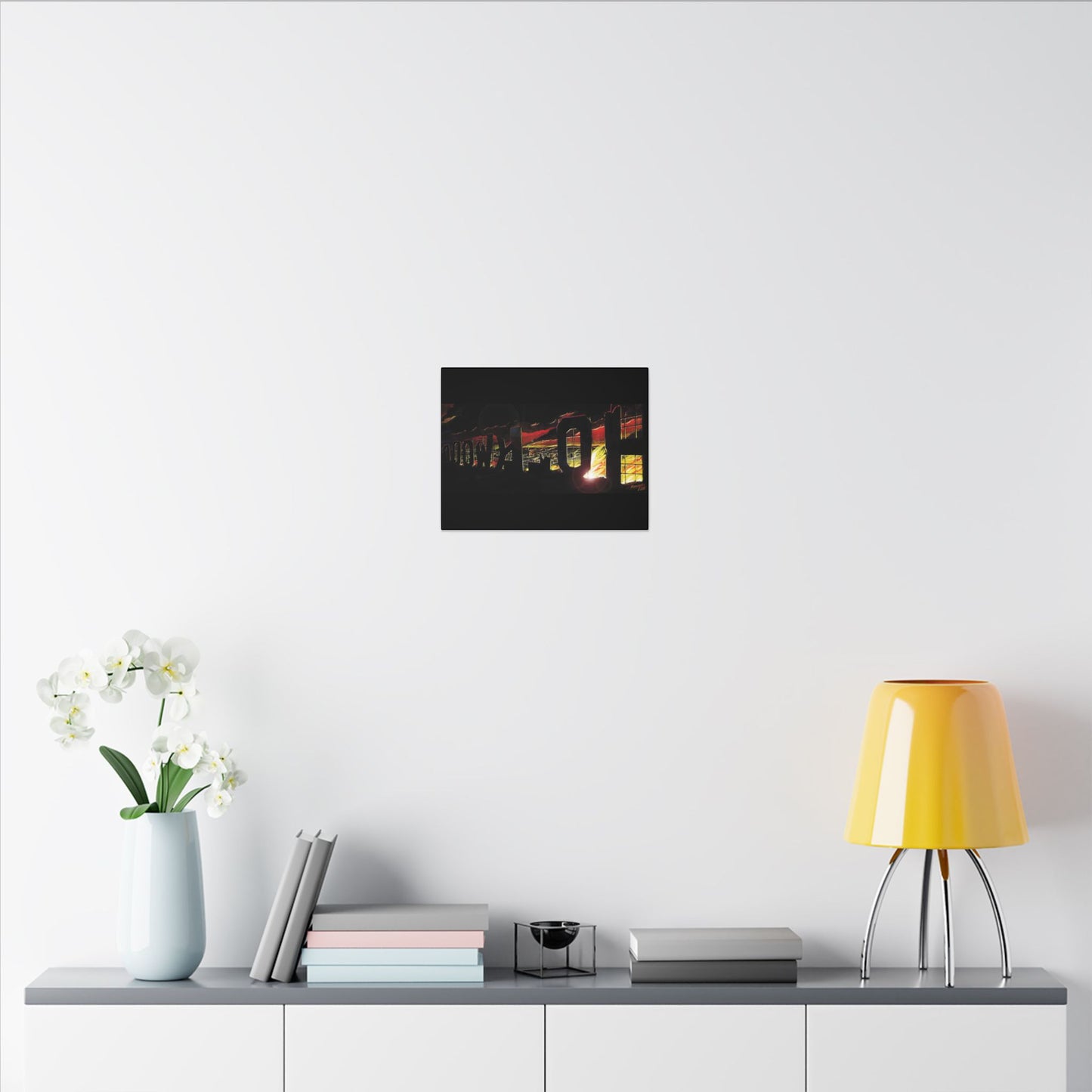 ESCAPE FROM LA Hollywood Sigh Fireball Concept Art Canvas Print