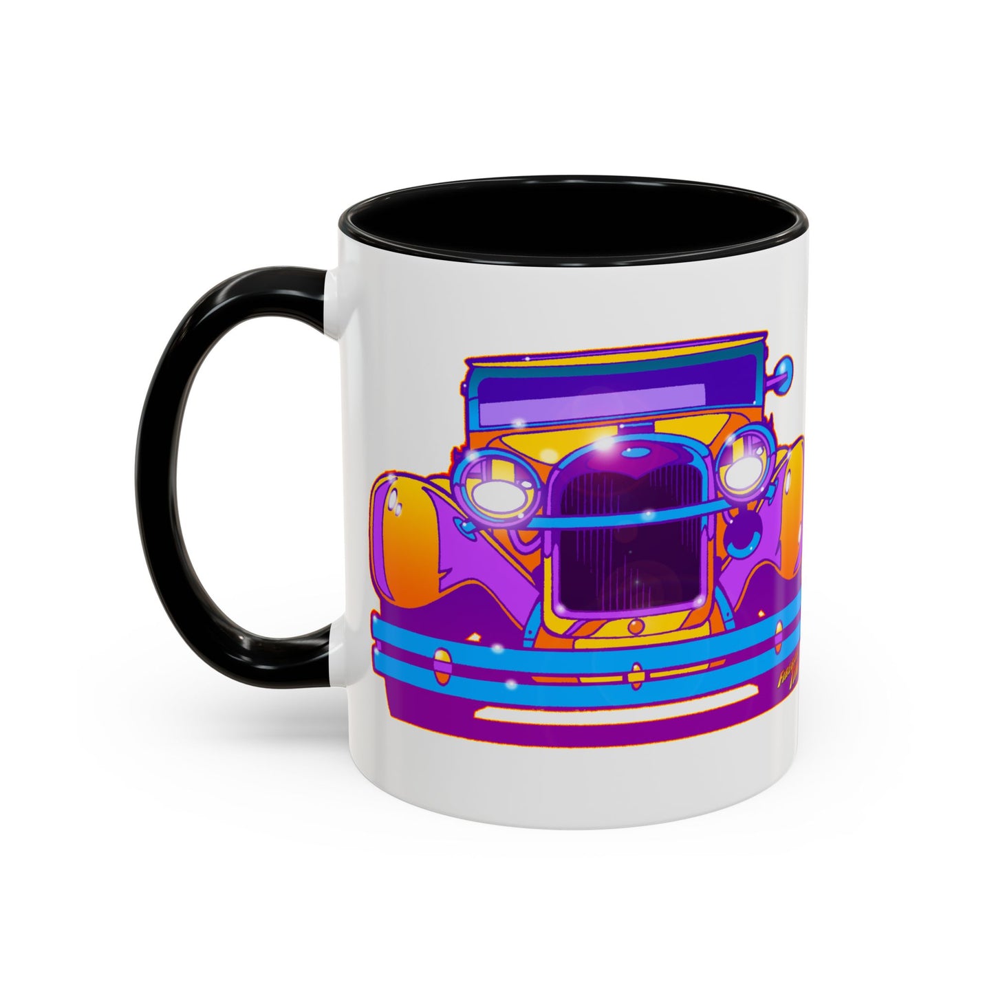 FORD 1930 Hot Rod Classic Car Fireball Art Coffee Mug - 2 Sizes