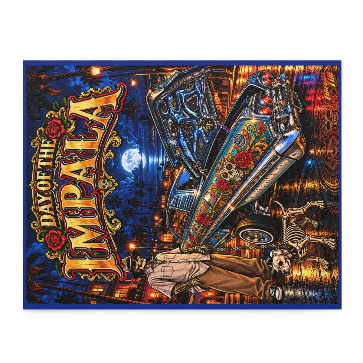 DAY OF THE IMPALA Halloween Jigsaw Puzzle — Chevrolet Impala (120/252/500‑Piece)