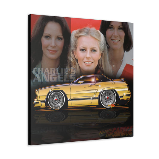 CHARLIE'S ANGELS 1977 FORD MUSTANG GHIA Concept Art Canvas MASTERPRINT 3 Sizes