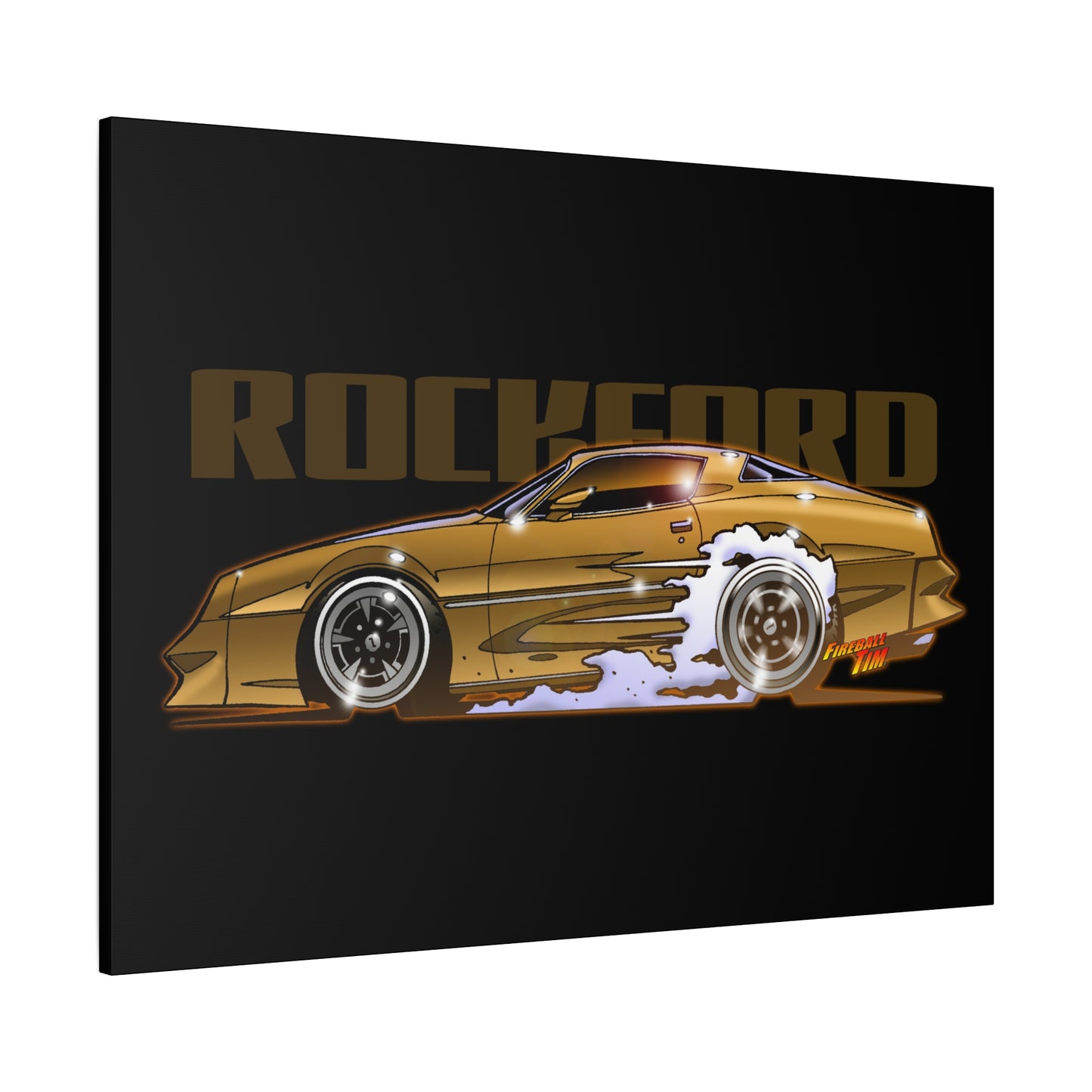 ROCKFORD FILES Pontiac Firebird Fireball Art Canvas Wall Print