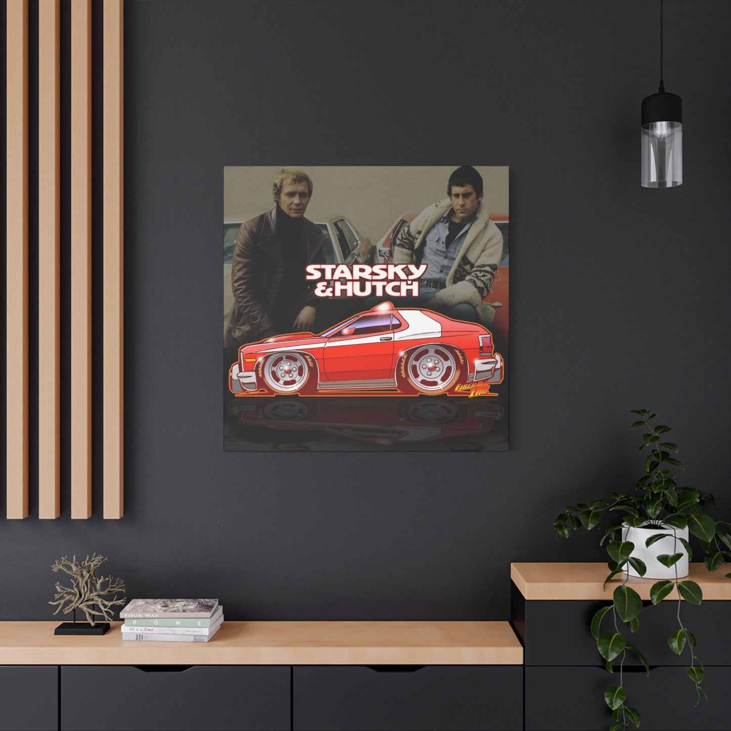 STARSKY AND HUTCH Fireball Art Canvas Wall Print