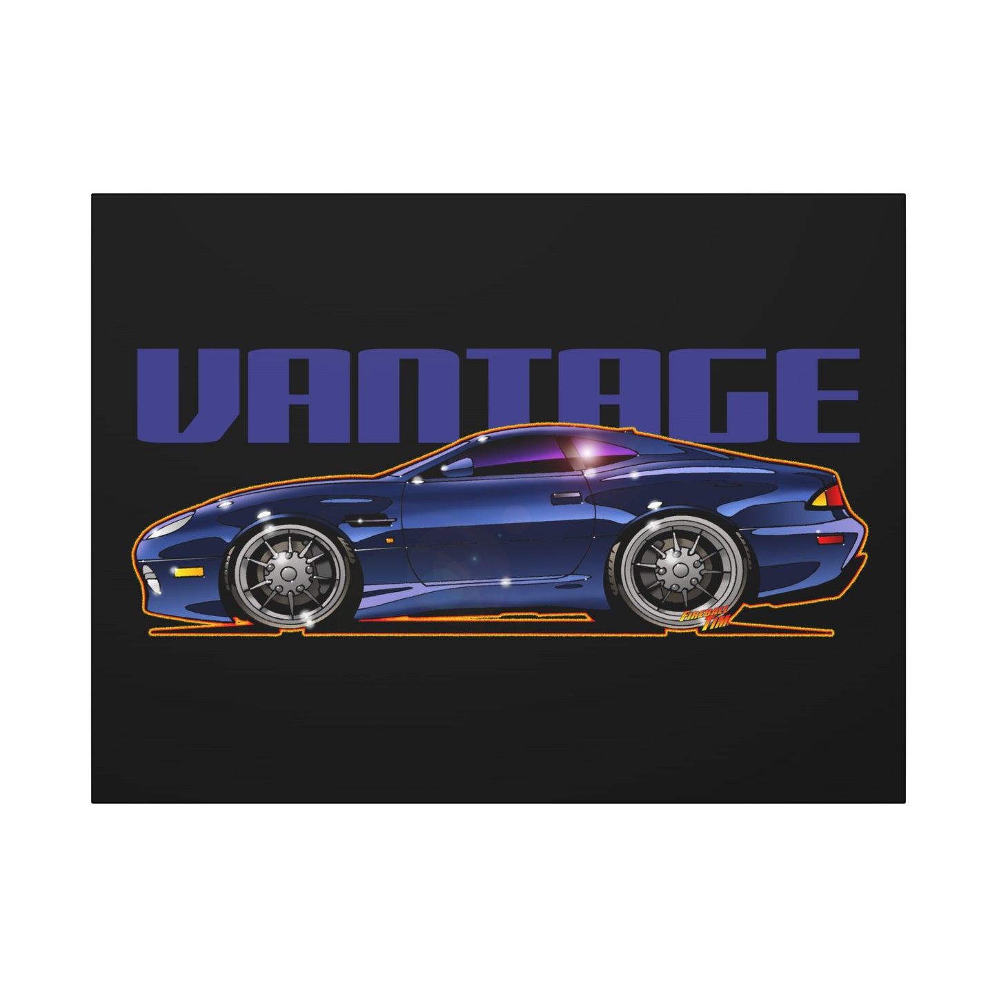 ASTON MARTIN VANTAGE 2001 Fireball Art Canvas Print