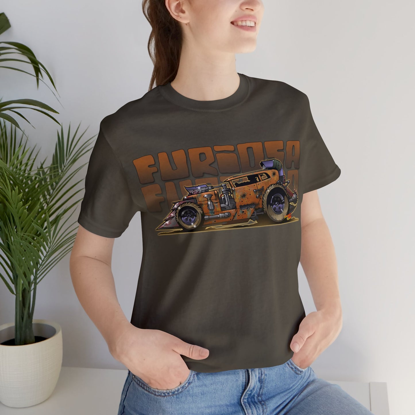 FURIOSA Mad Max Movie Car Hot Rod Jersey Short Sleeve Tee