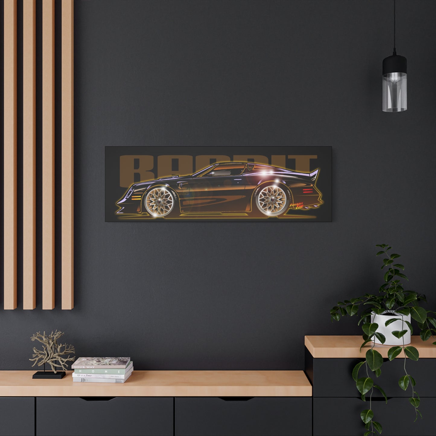 SMOKEY AND THE BANDIT Pontiac Trans Am Fireball Art Canvas Print - Sizes