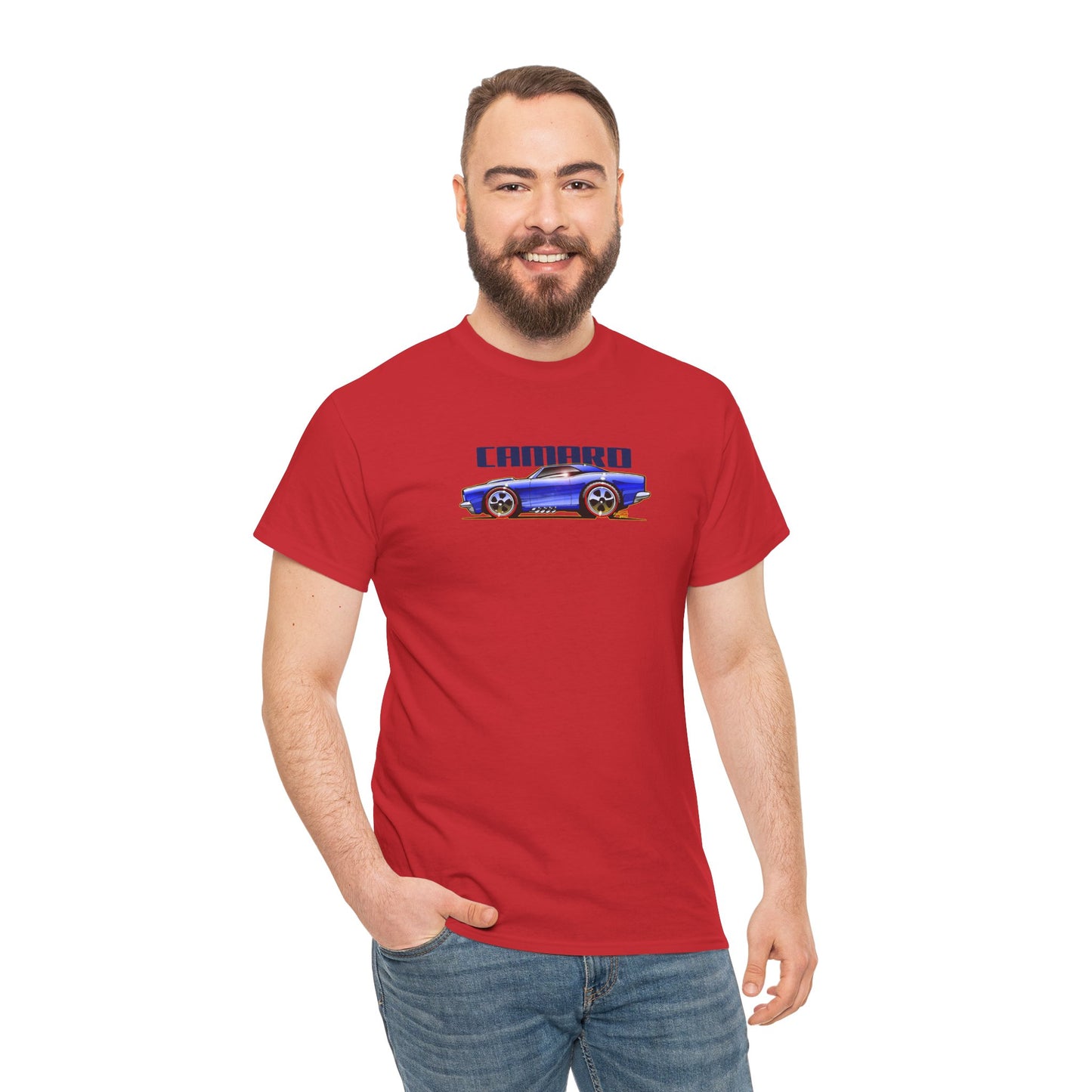 HOT WHEELS CAMARO Custom Collectible Fireball Art Heavy Cotton Tee 12 Colors