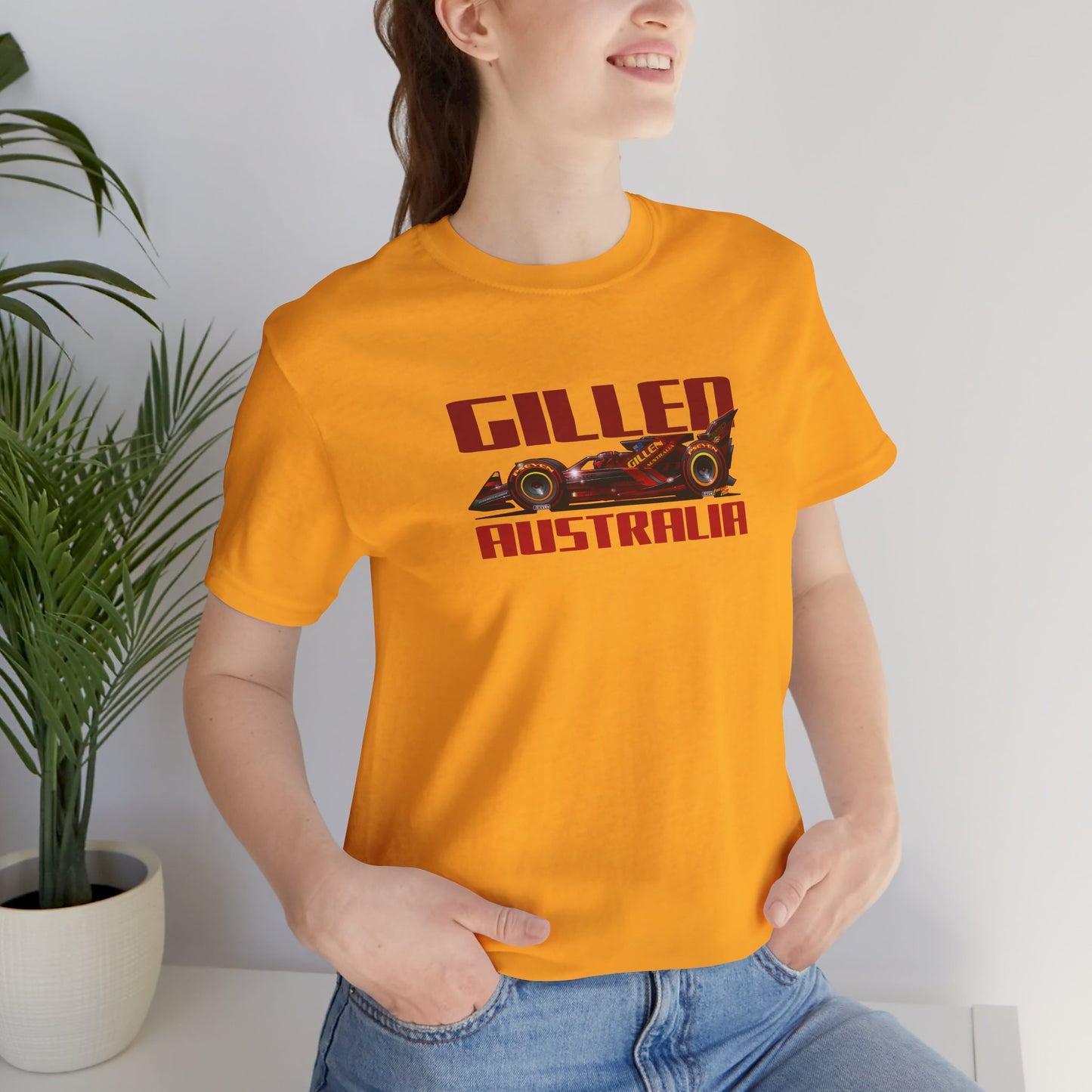 GILLEN AUSTRALIA F1 2047 Race Car Art Short Sleeve Tee - 6 Colors