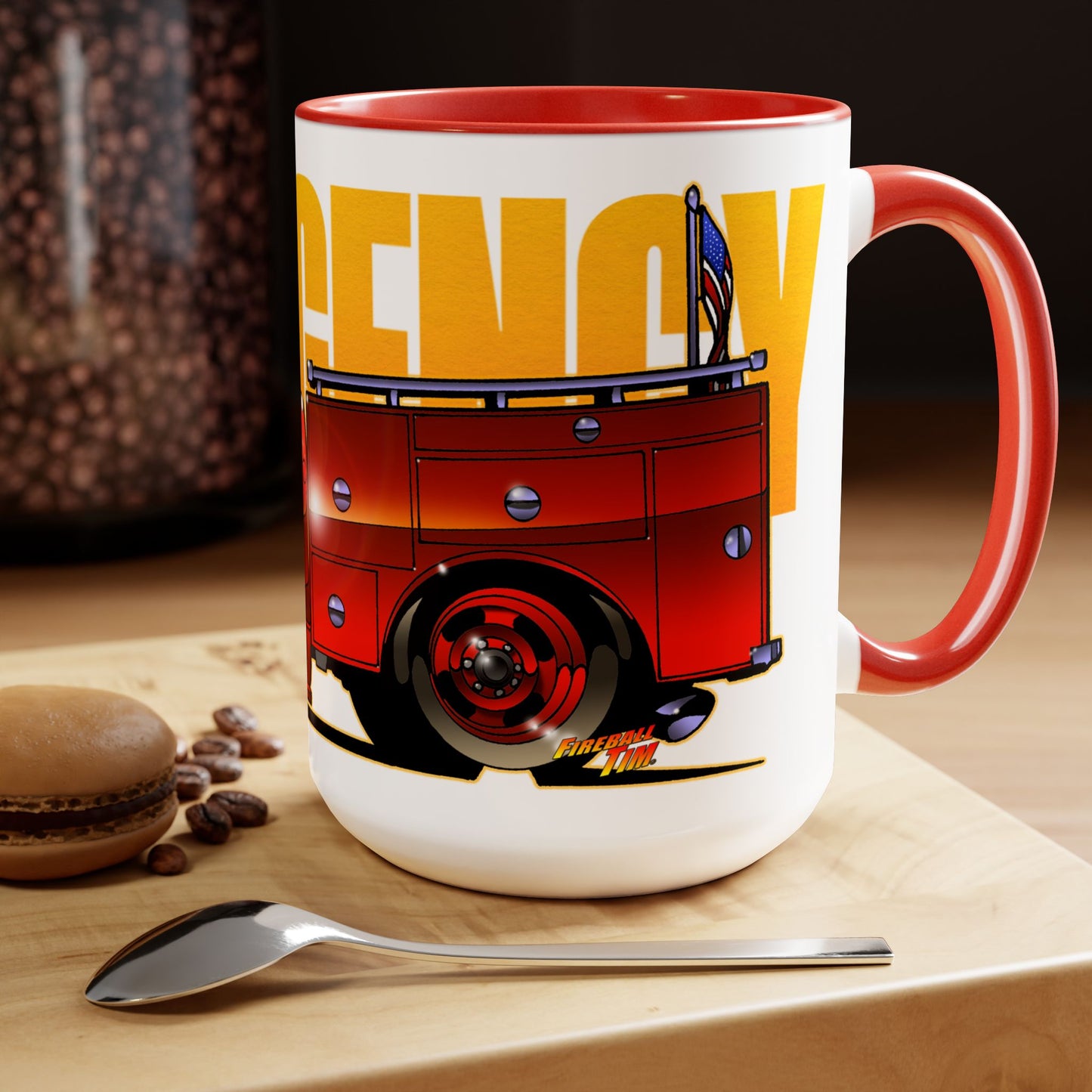 EMERGENCY SQUAD 51 Paramedic Truck Concept Art Coffee Mug 15oz-Mug-Fireball Tim Garage