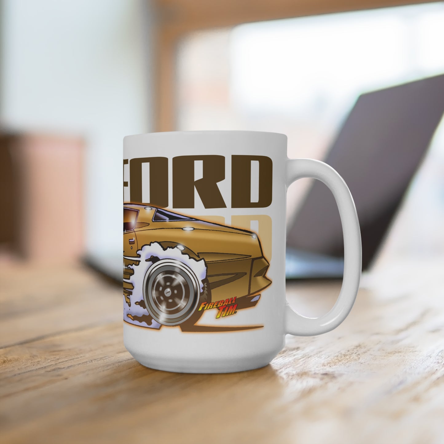 THE ROCKFORD FILES Pontiac Trans Am 15oz Fireball Art Coffee Mug