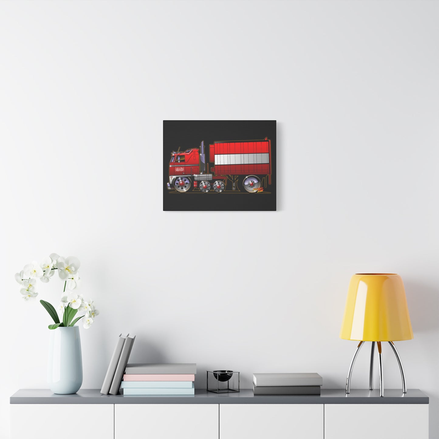 BJ AND THE BEAR TV Show Semi Truck Canvas Art Wall Print - 11x14