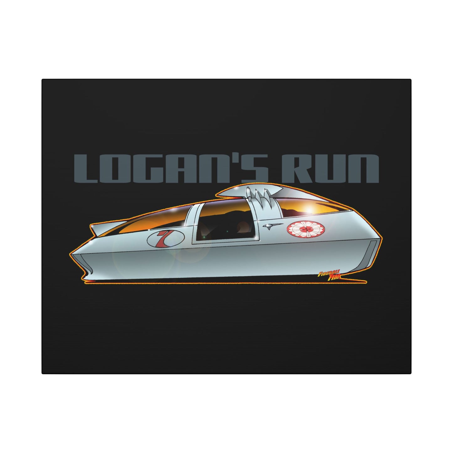 LOGAN'S RUN Sci Fi TV Car Collectible Fireball Art Canvas Print