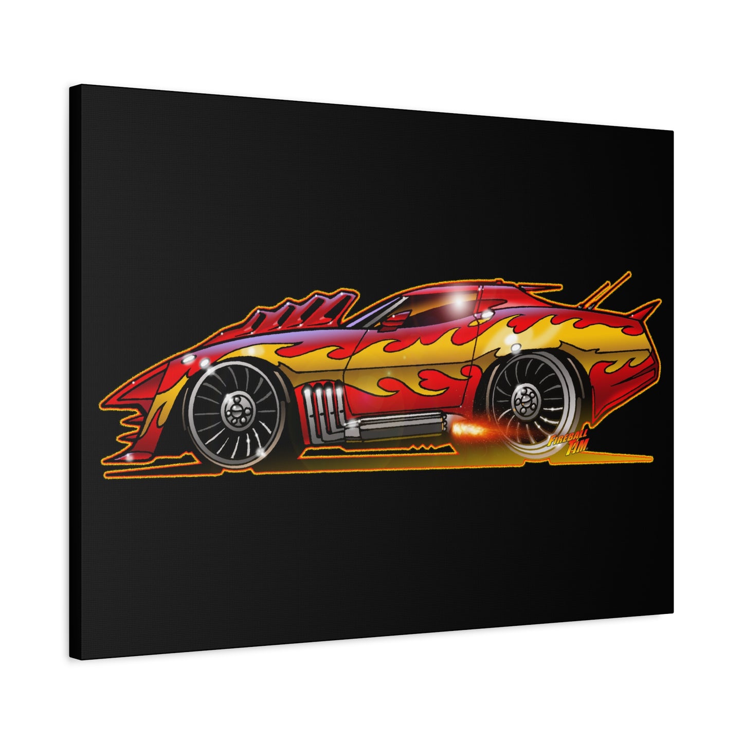 CORVETTE SUMMER Movie Car Fireball Art Canvas Print