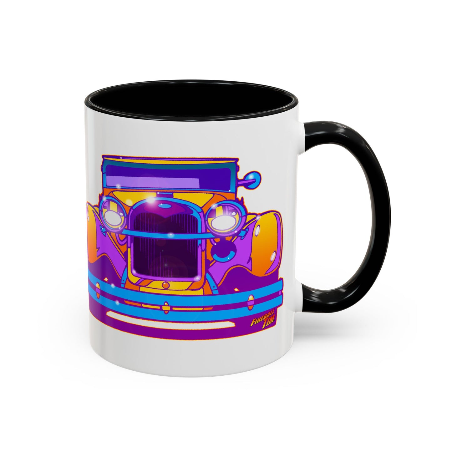 FORD 1930 Hot Rod Classic Car Fireball Art Coffee Mug - 2 Sizes