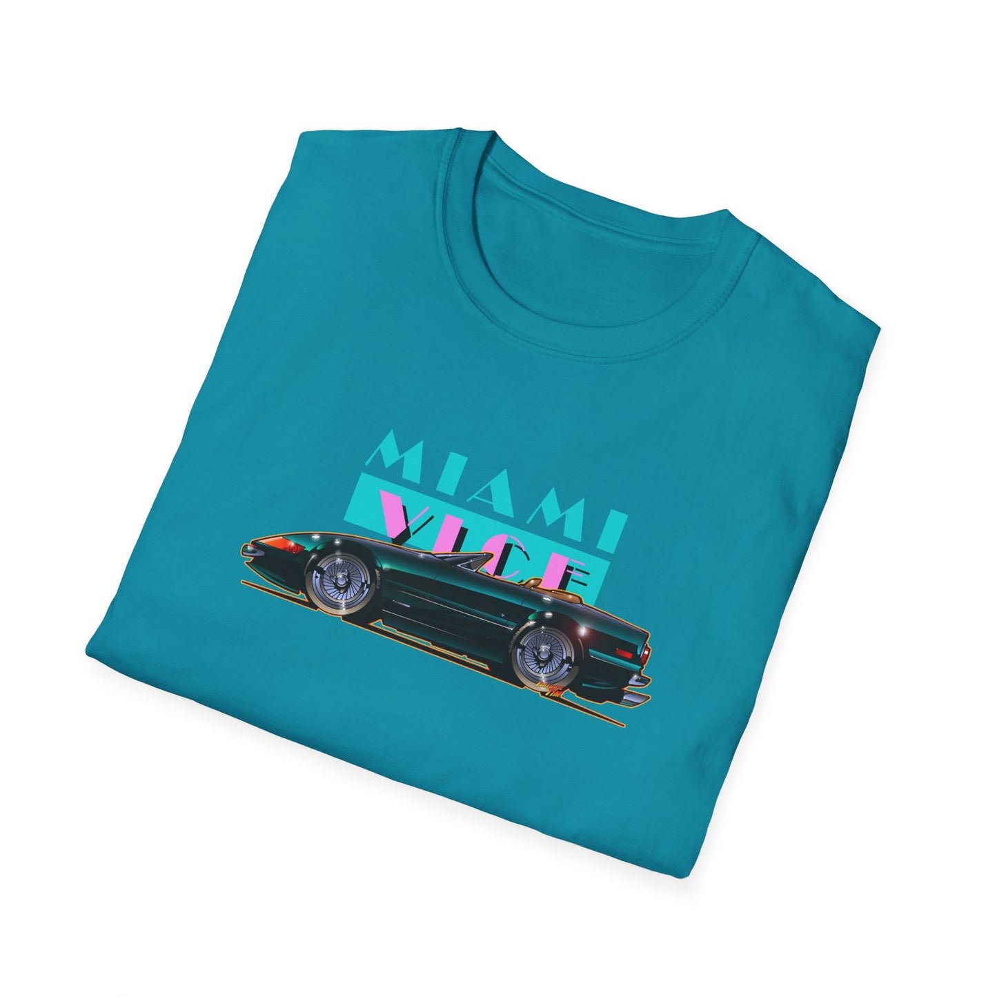 MIAMI VICE Ferrari Daytona Concept Art Softstyle T-Shirt Multiple Colors