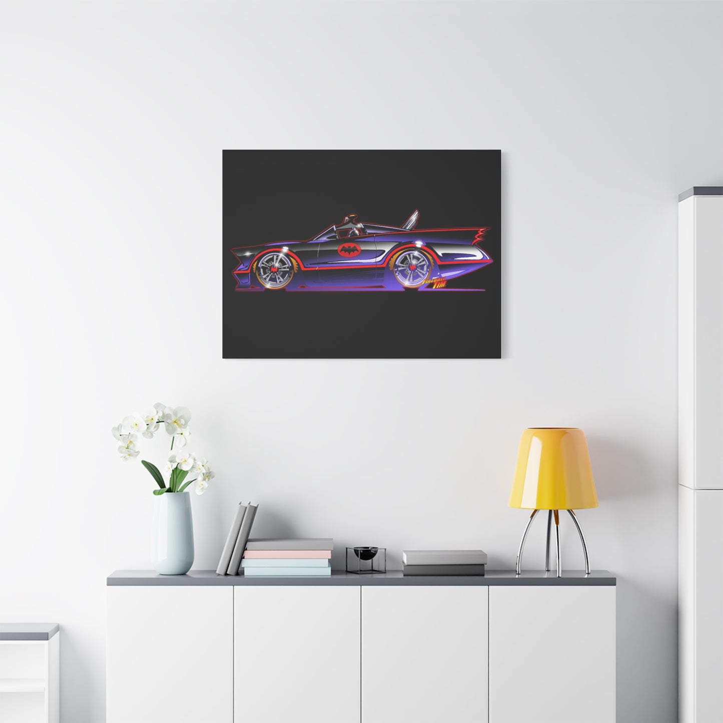 BATMOBILE 1966 BATMAN TV Car Canvas Art Print 11x14
