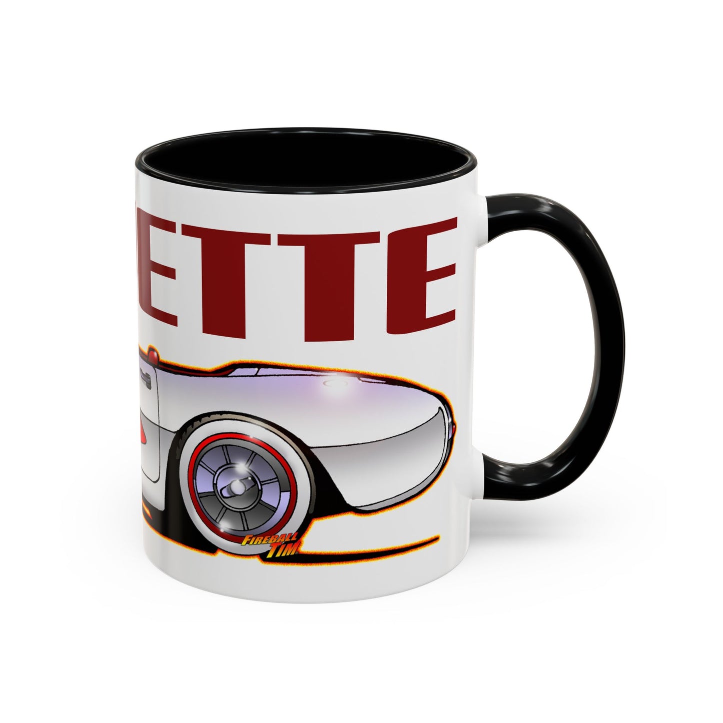 CORVETTE 1957 Collectible Fireball Art Coffee Mug - 2 Sizes