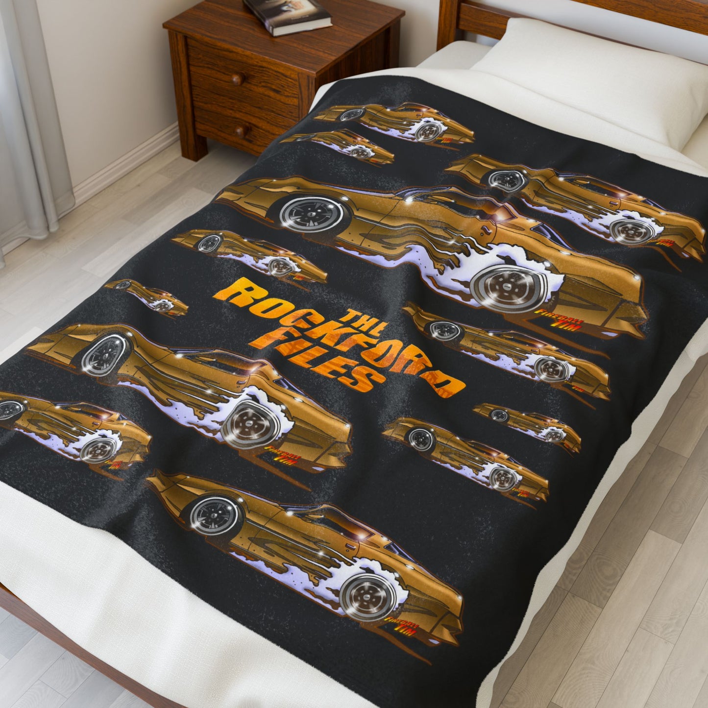 THE ROCKFORD FILES 1974 Pontiac Firebird Cozy Fleece Blanket - 3 Sizes