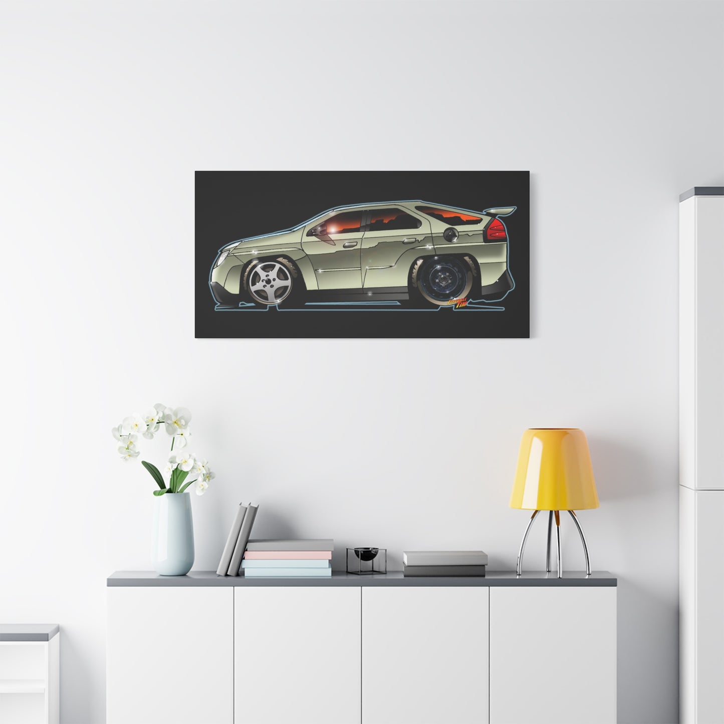 BREAKING BAD Pontiac Aztek Fireball Art Canvas Wall Print