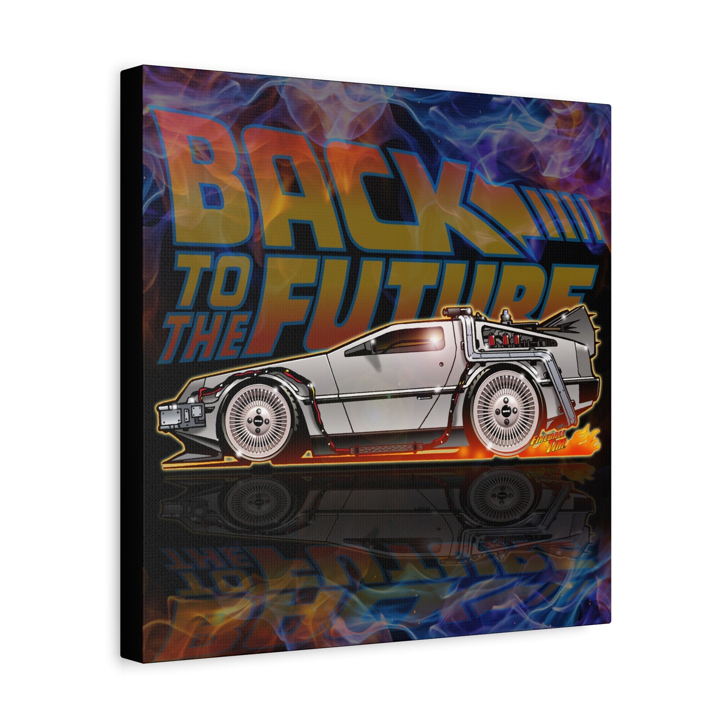 BACK to the FUTURE Delorean Time Machine Canvas Art Wall Print