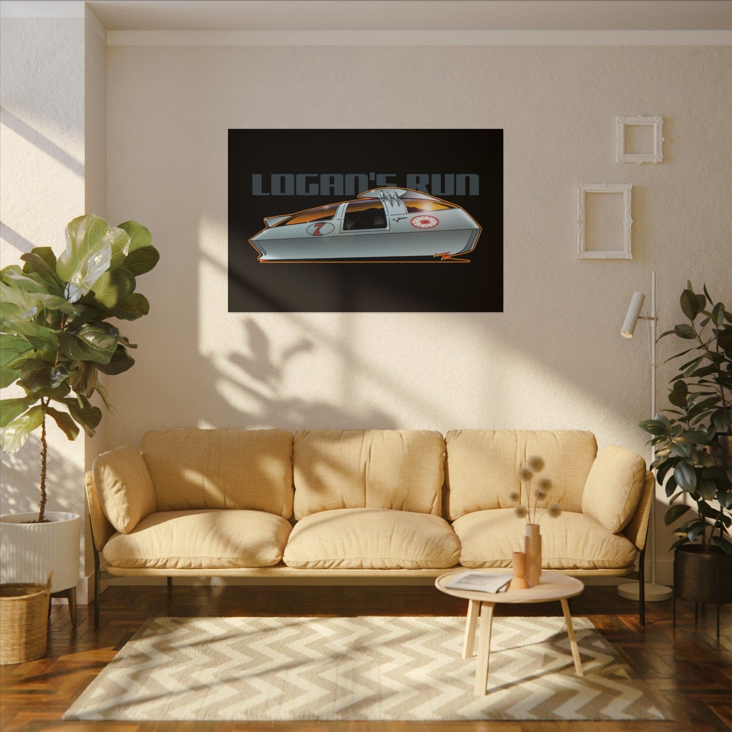 LOGAN'S RUN Sci Fi TV Car Collectible Fireball Art Canvas Print