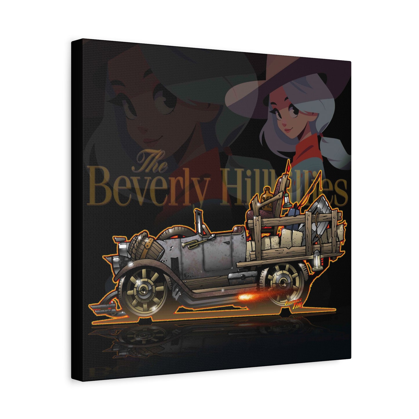 BEVERLY HILLBILLIES JALOPY Canvas Art Wall Print