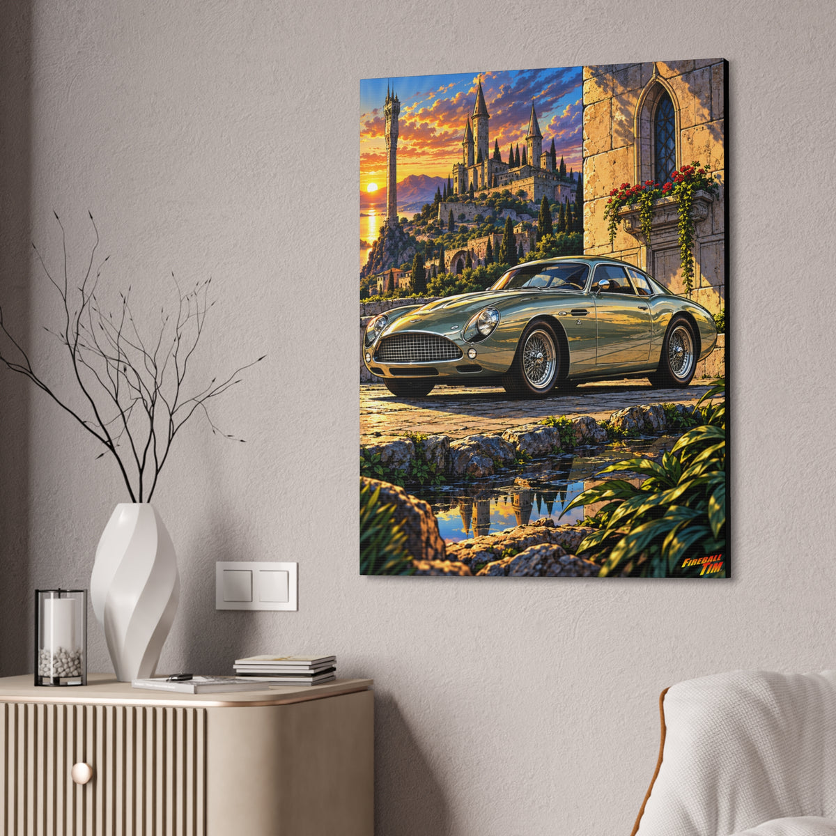 ASTON MARTIN ZAGATO Fireball MasterConcept Stretched Canvas Wall Art Print (1.5" Depth)