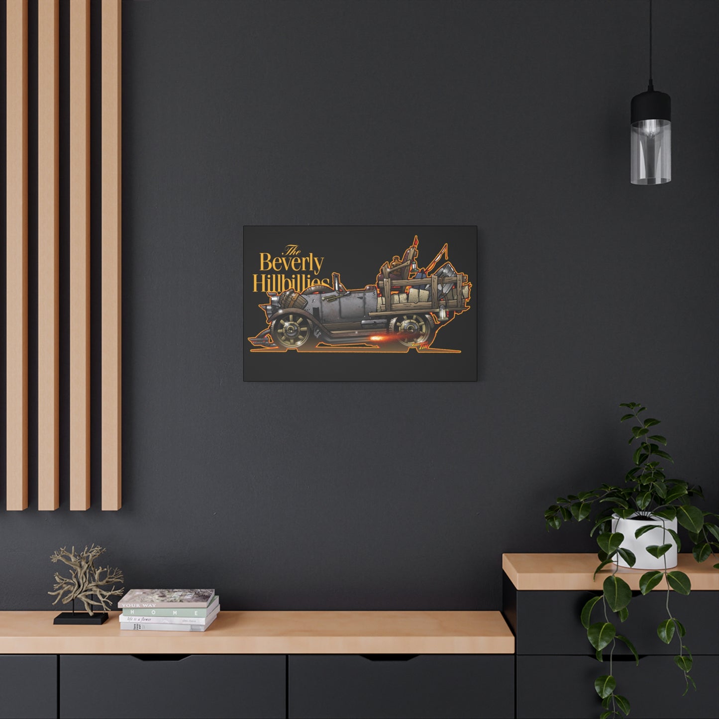 BEVERLY HILLBILLIES JALOPY Canvas Art Wall Print - 11x14