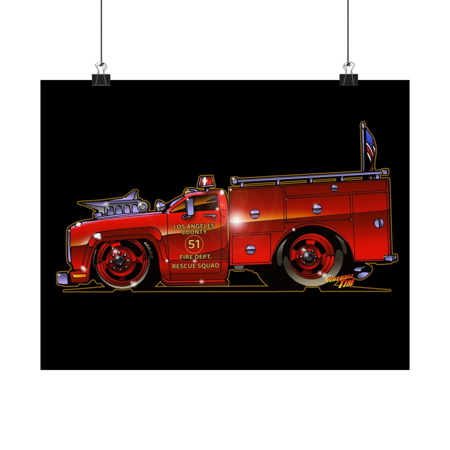 EMERGENCY SQUAD 51 Concept Art Satin Poster Print 11x14