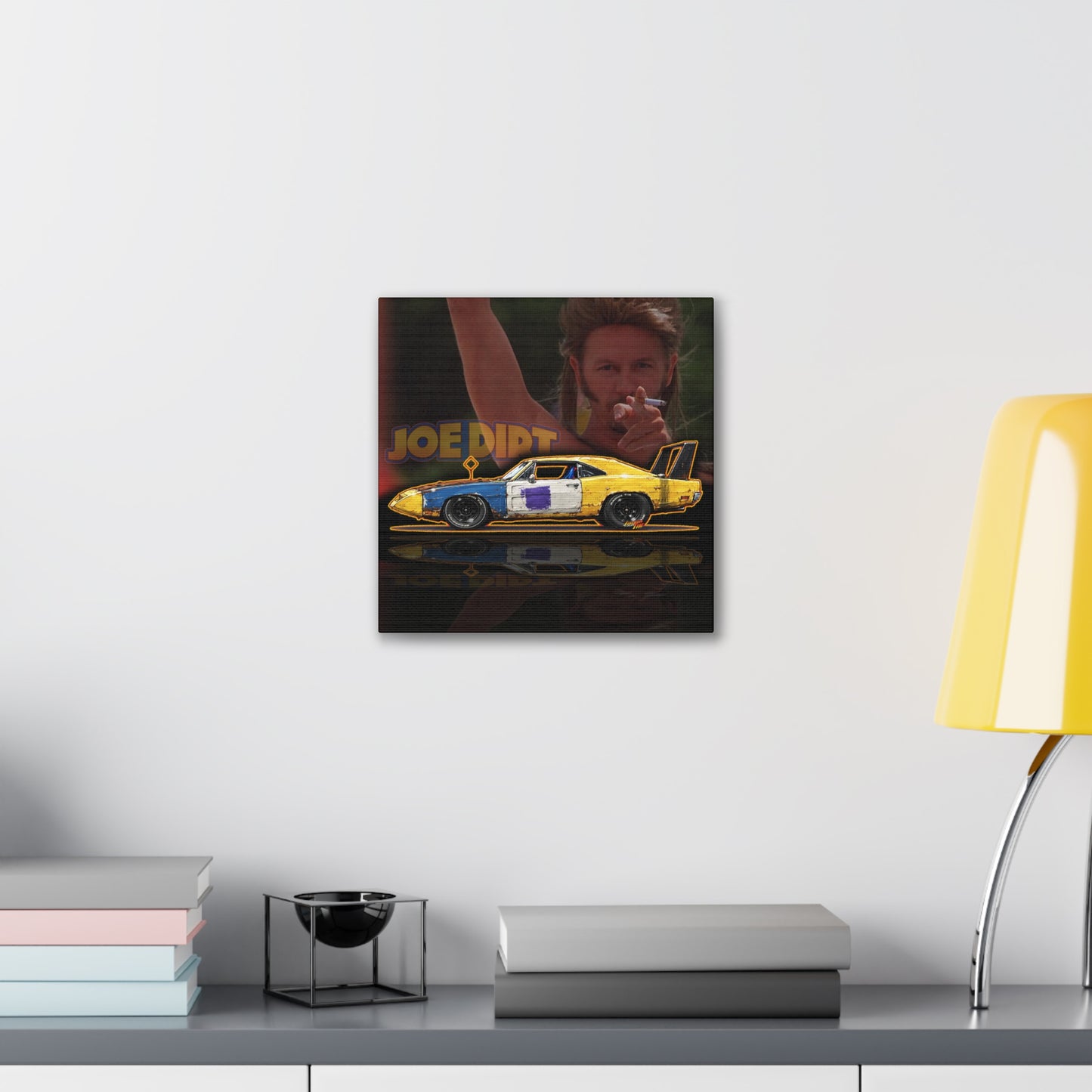 CHEVY NOVA WAGON 1965 Collectible Fireball Art Canvas Stretched Print