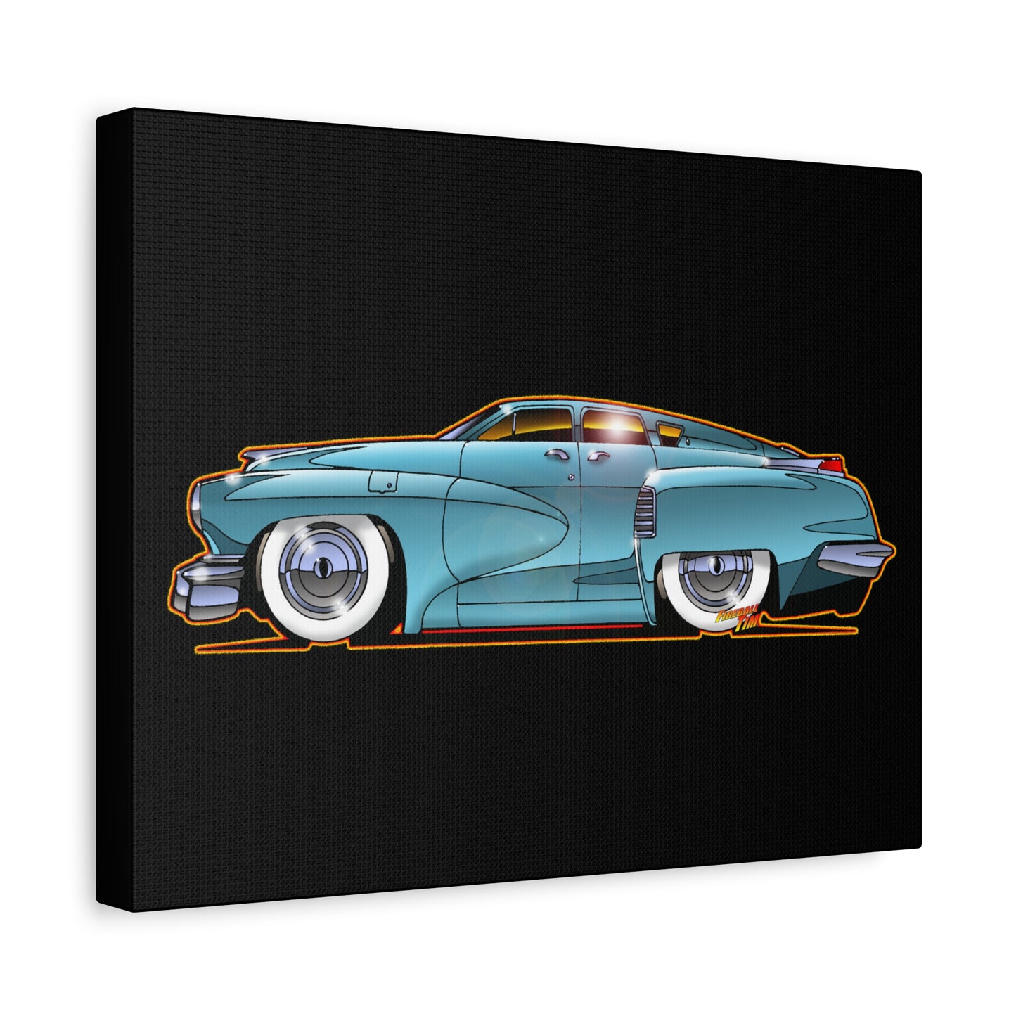 TUCKER TORPEDO 48 Collectible Fireball Art Canvas Print