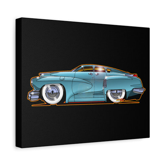 TUCKER TORPEDO 48 Collectible Fireball Art Canvas Print