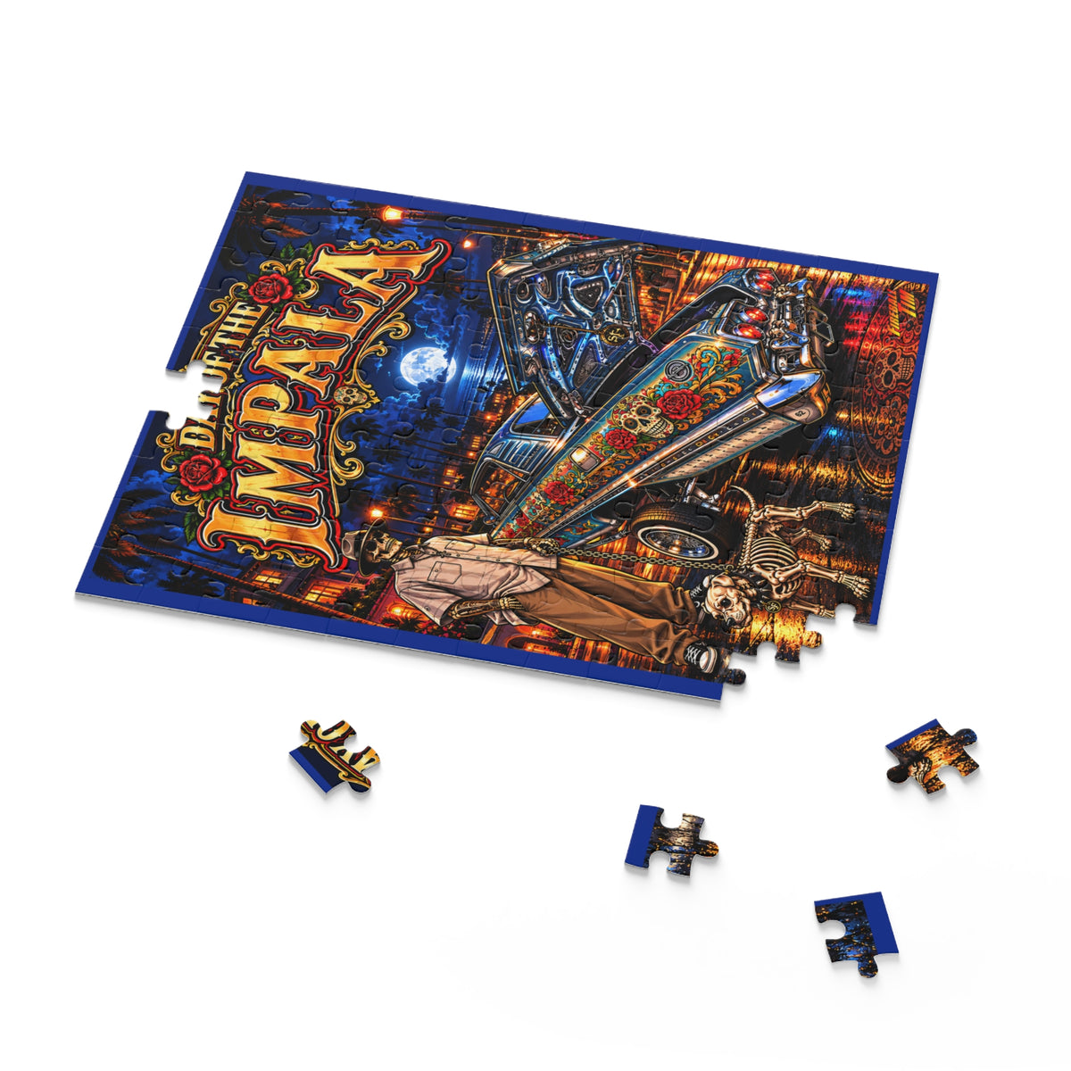 DAY OF THE IMPALA Halloween Jigsaw Puzzle — Chevrolet Impala (120/252/500‑Piece)