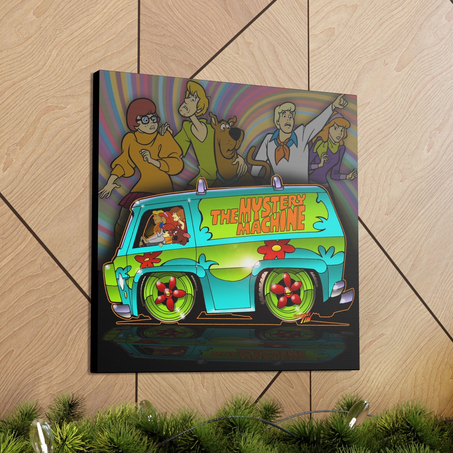 SCOOBY DOO MYSTERY MACHINE VAN Canvas Wall MASTERPRINT 2 Sizes