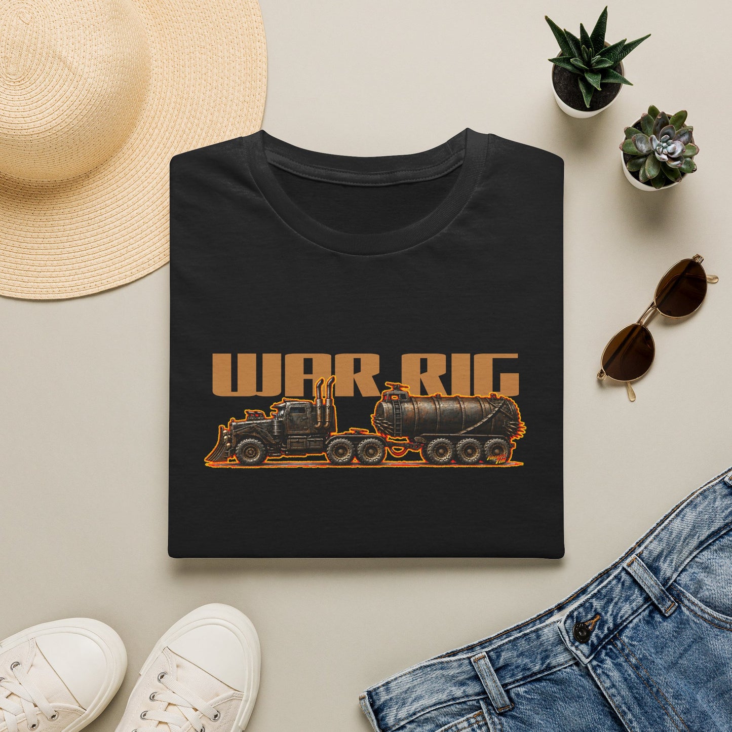 MAD MAX War Rig Collectible Fireball Art Tee Shirt