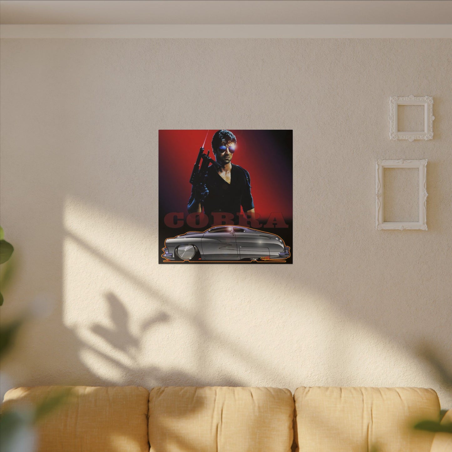 COBRA MERCURY Sylvester Stallone Movie Car Fireball Art Canvas Print