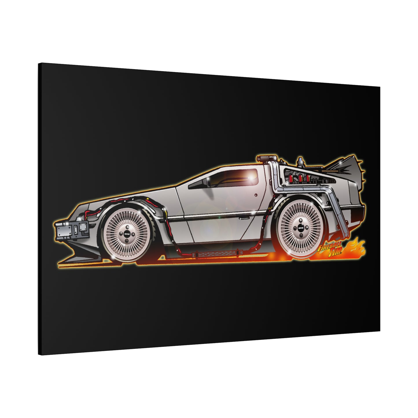BACK to the FUTURE Delorean Time Machine Canvas Art Wall Print