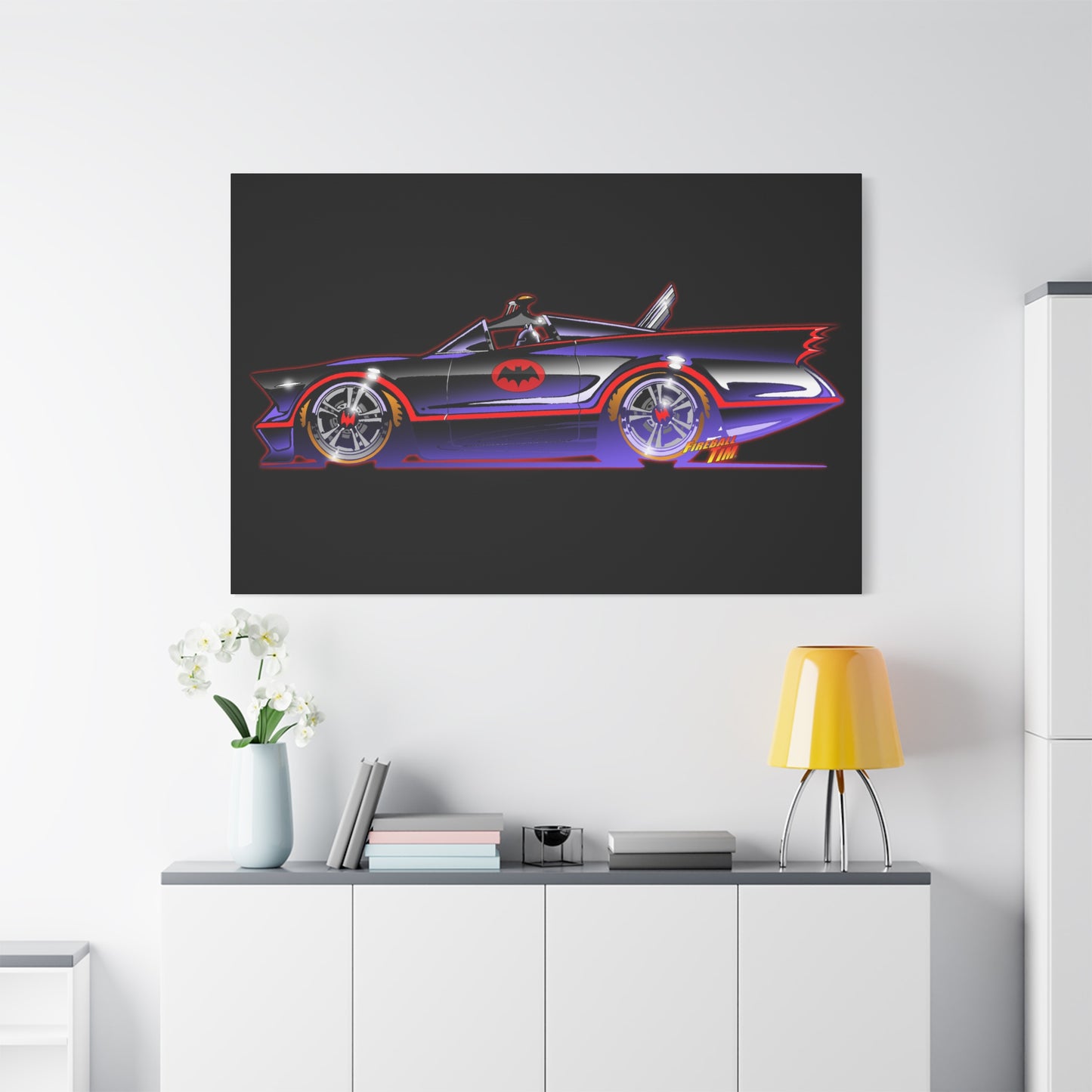 BATMOBILE 1966 BATMAN TV Car Canvas Art Print 11x14