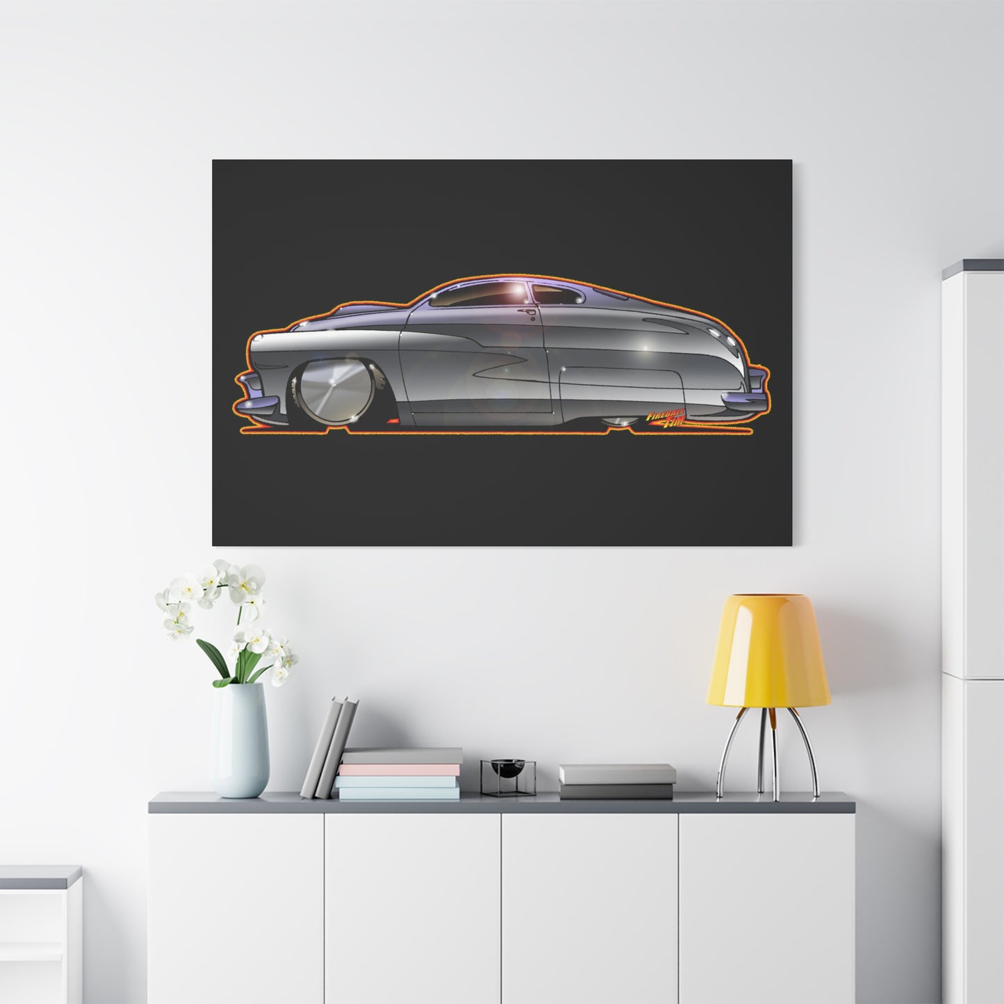 COBRA MERCURY Sylvester Stallone Collectible Fireball Art Canvas Print
