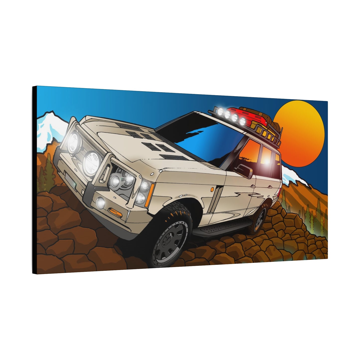 RANGE ROVER EXPLORER Fireball Art Canvas Print