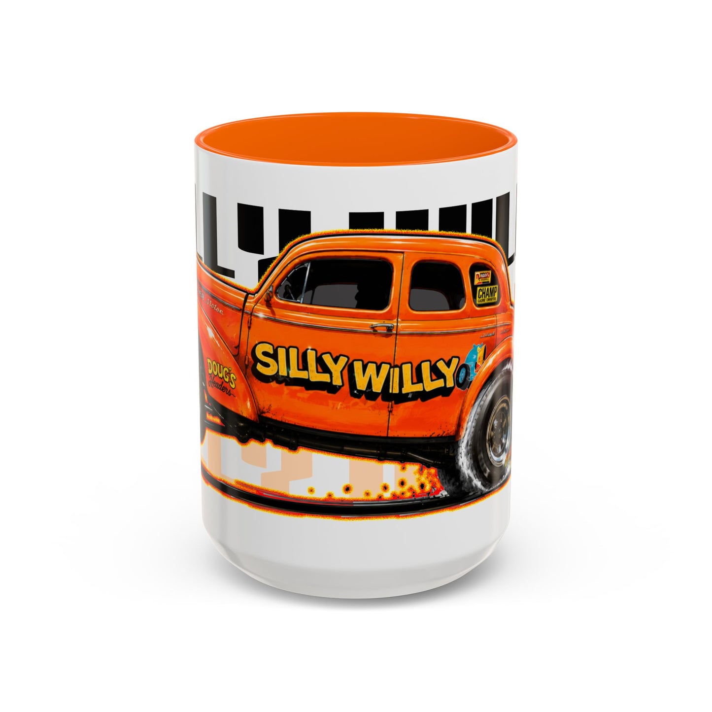 SILLY WILLER HOT ROD GASSER Collectible Fireball Art Coffee Mug - 2 Sizes