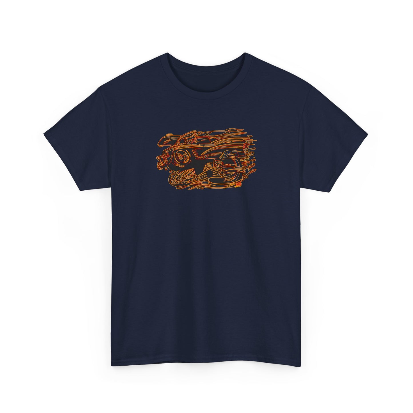 HOT ROD CHEVY Muscle Car Fireball Tee Shirt - Multiple Colors