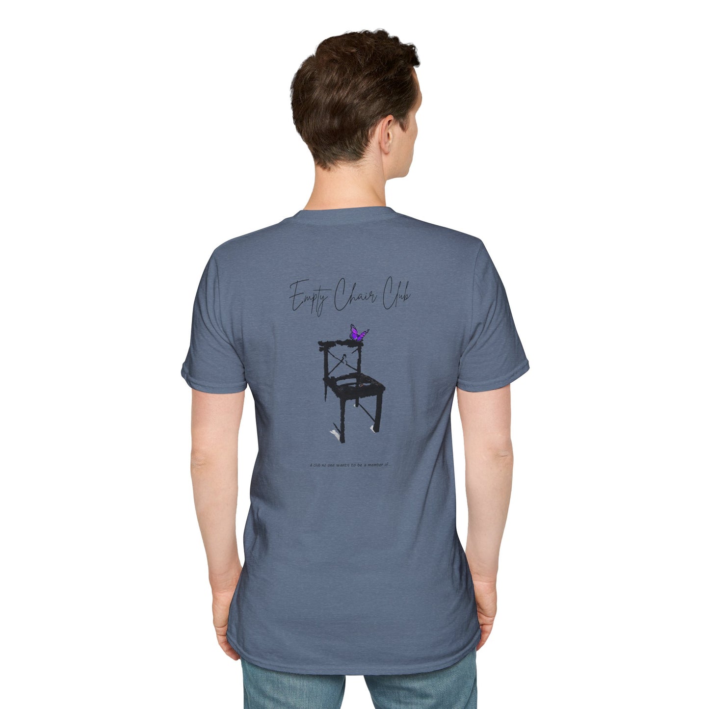 EMPTY CHAIR CLUB Unisex Softstyle T-Shirt - Casual Comfort for Relaxation and Reflection