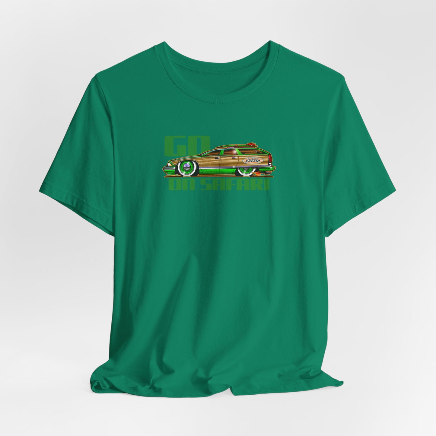 BUICK ROADMASTER Station Wagon Safari Custom Car Art Short Sleeve Tee - Colors