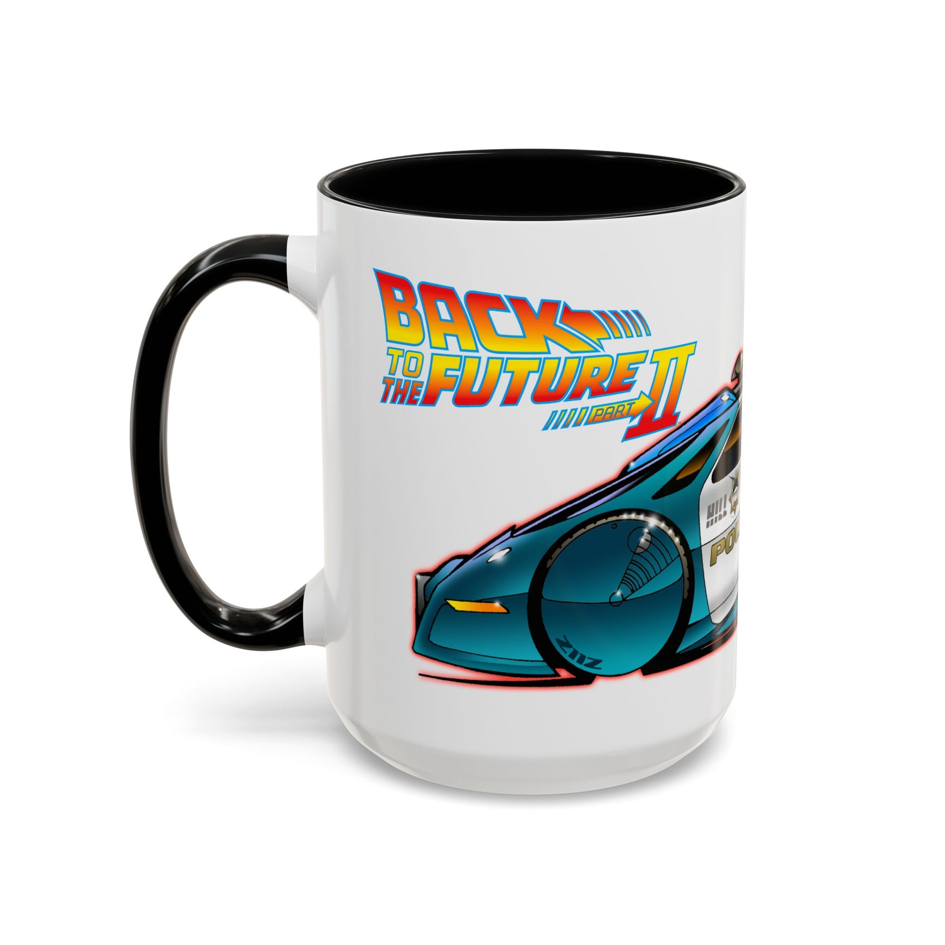 BACK to the FUTURE 2 Hill Valley Police Car Movie Car Coffee Mug 2 Sizes-Mug-Fireball Tim Garage