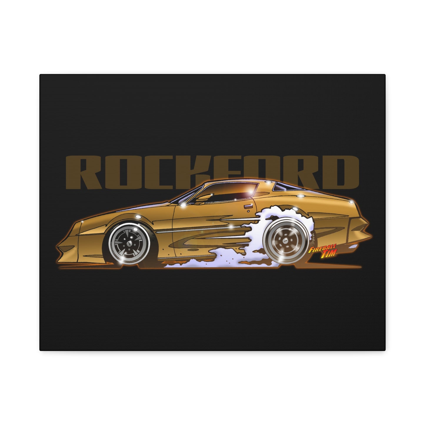ROCKFORD FILES Pontiac Firebird Fireball Art Canvas Wall Print