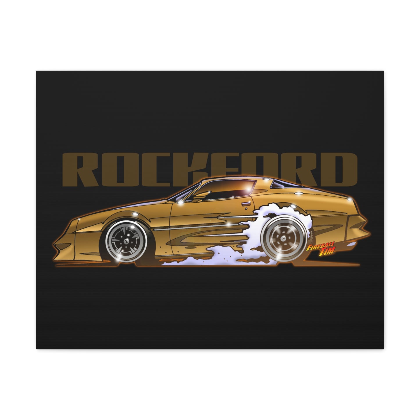 ROCKFORD FILES Pontiac Firebird Fireball Art Canvas Wall Print
