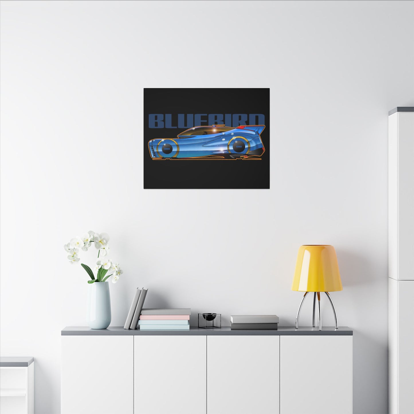BLUEBIRD FIREBALL CONCEPT Canvas Art Print - 11x14