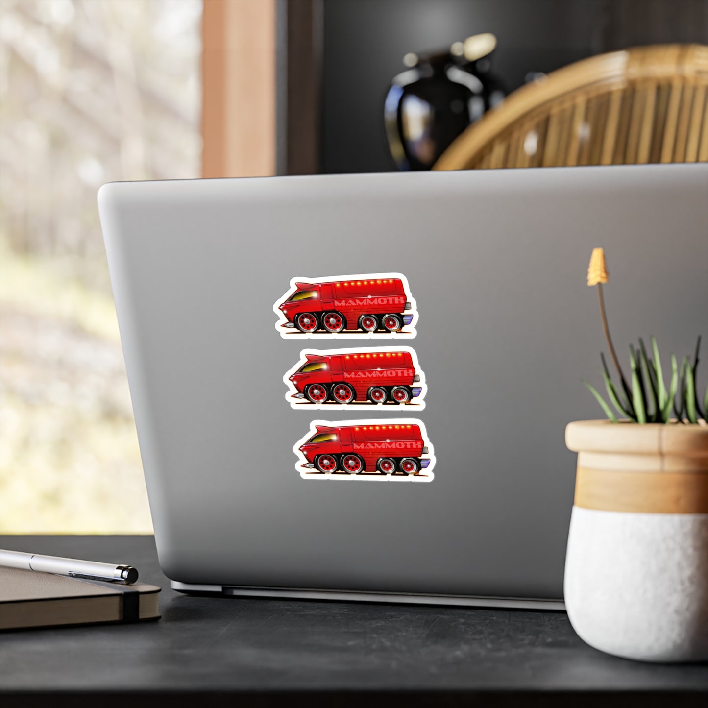 SPEED RACER MAMMOTH CAR Fireball Art Decal Stickers - 4 Sizes