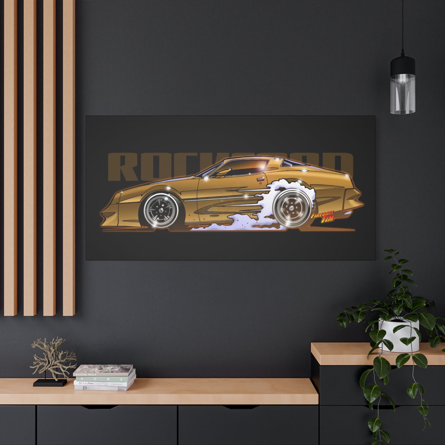 ROCKFORD FILES Pontiac Firebird Fireball Art Canvas Wall Print