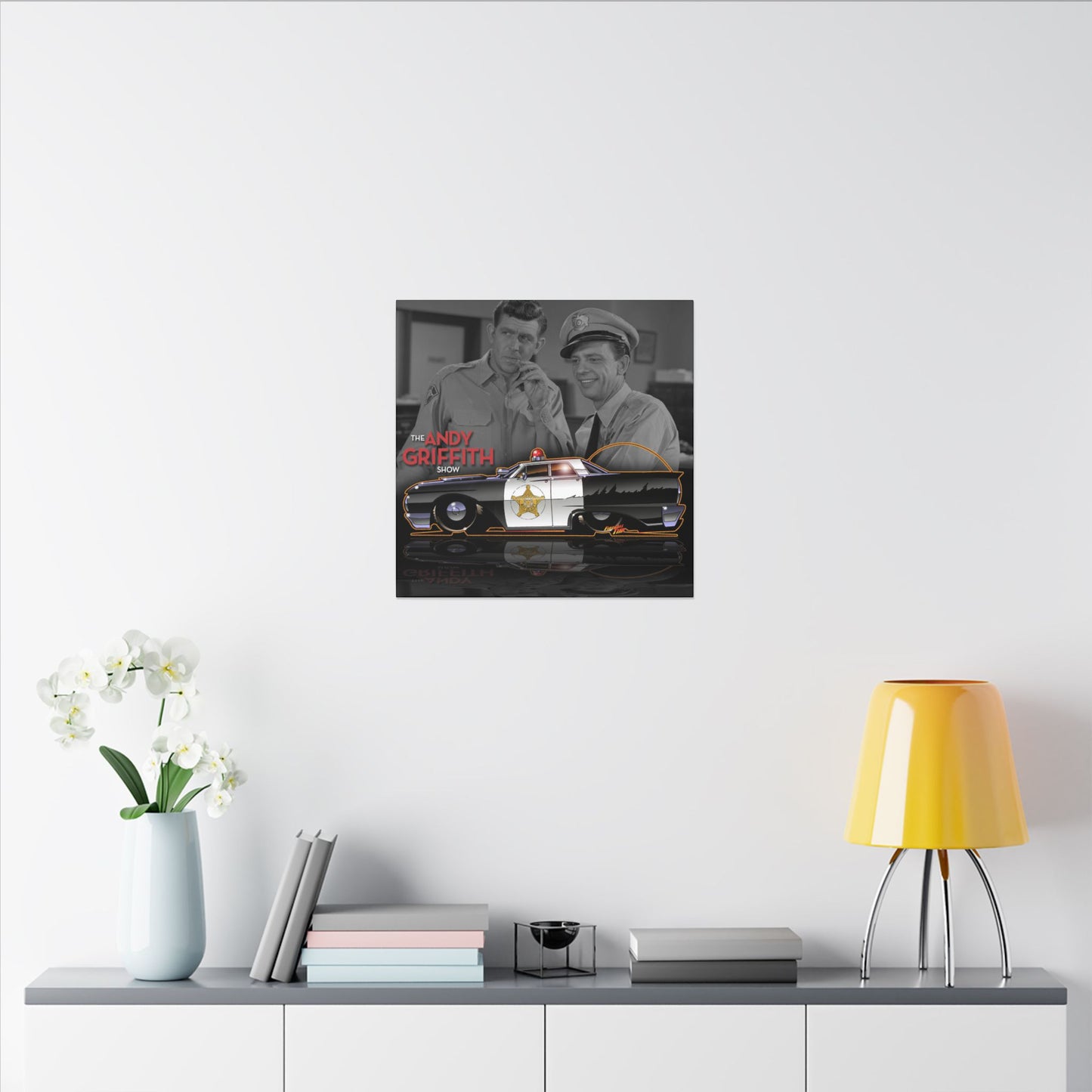 ANDY GRIFFITH SHOW 1963 Ford Galaxie Police Patrol Car Canvas Art Print - 2 Sizes